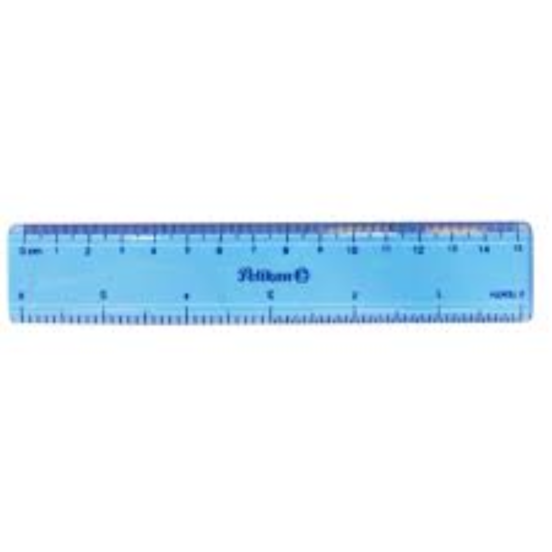 PELIKAN PLASTIC RULER 15CM BLUE